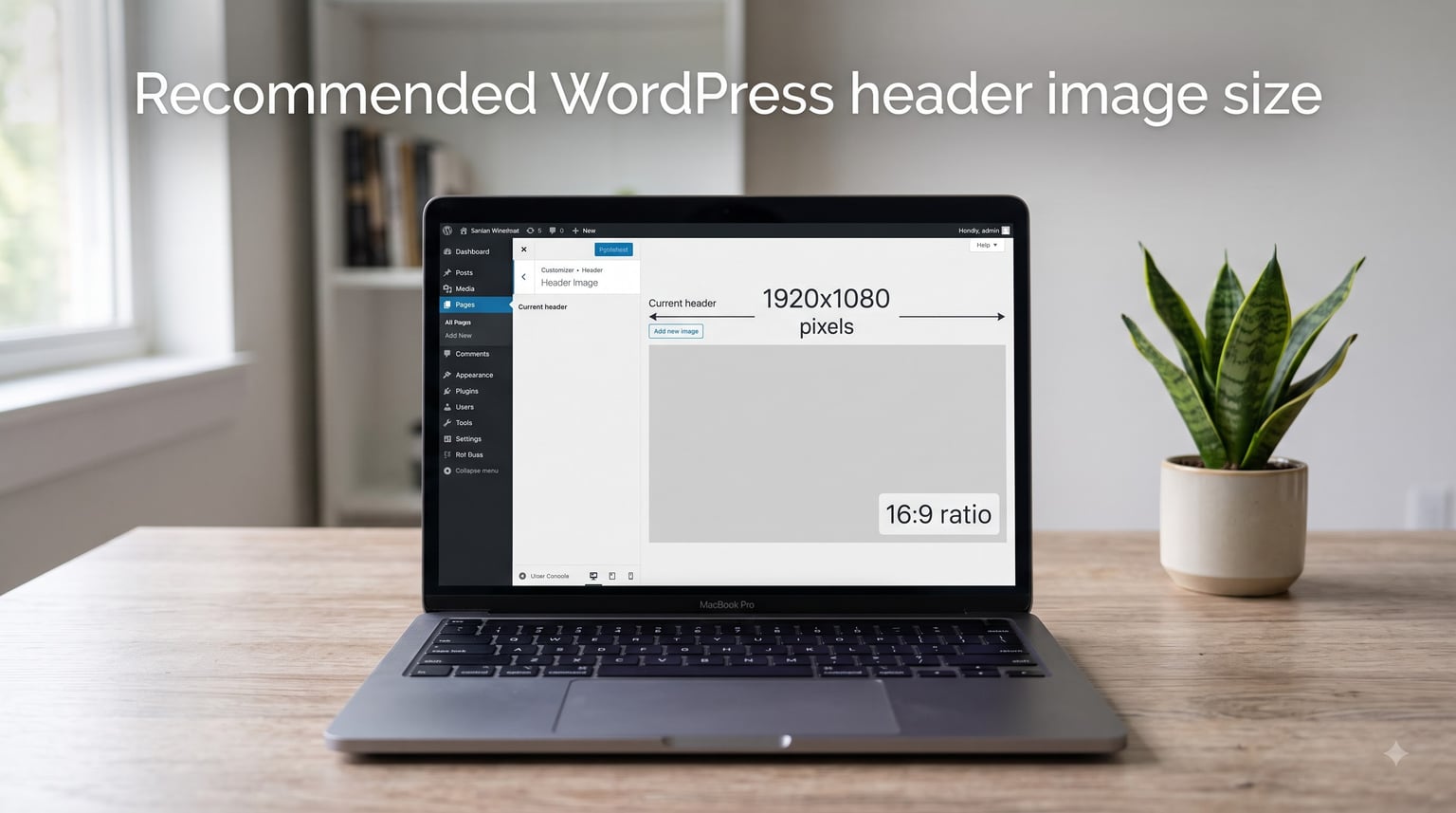 Recommended WordPress header image size