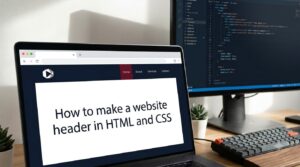 How to make a website header in HTML and CSS