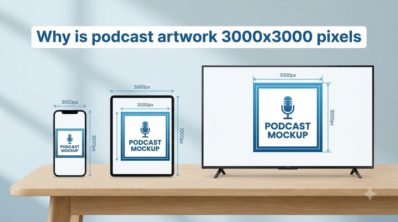 Why is podcast artwork 3000x3000 pixels