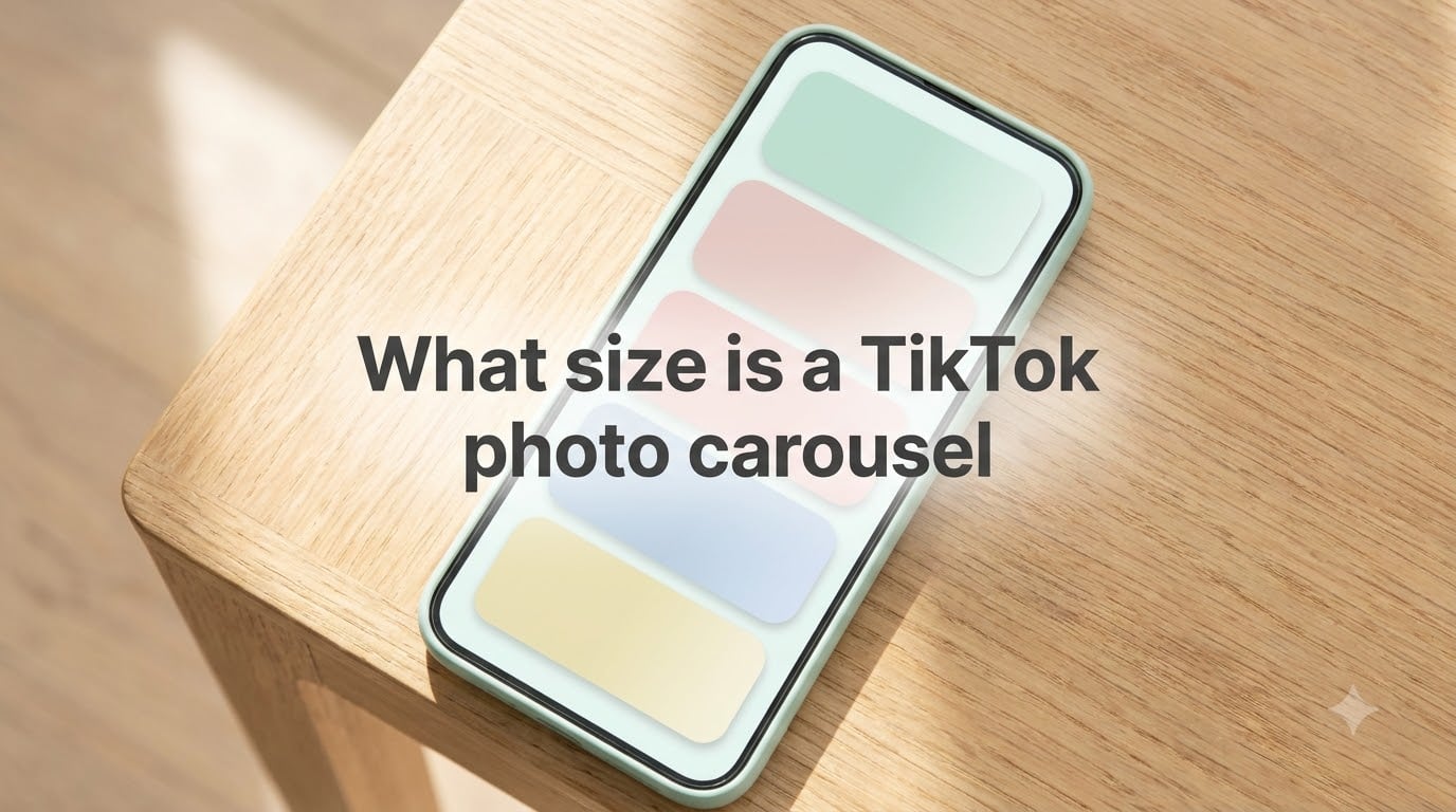 What size is a TikTok photo carousel