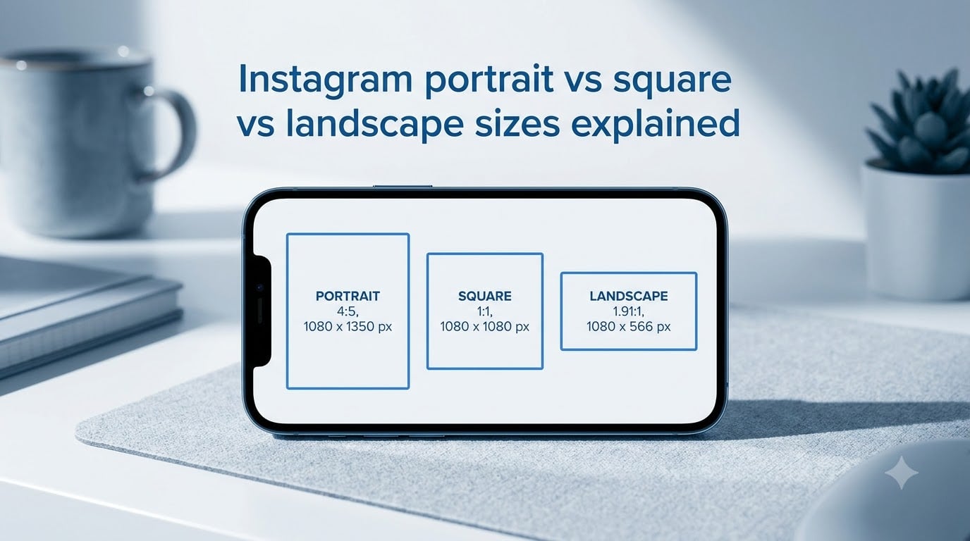 Instagram portrait vs square vs landscape sizes explained