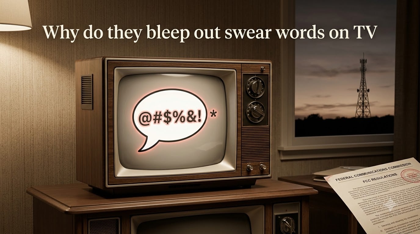 Why do they bleep out swear words on TV