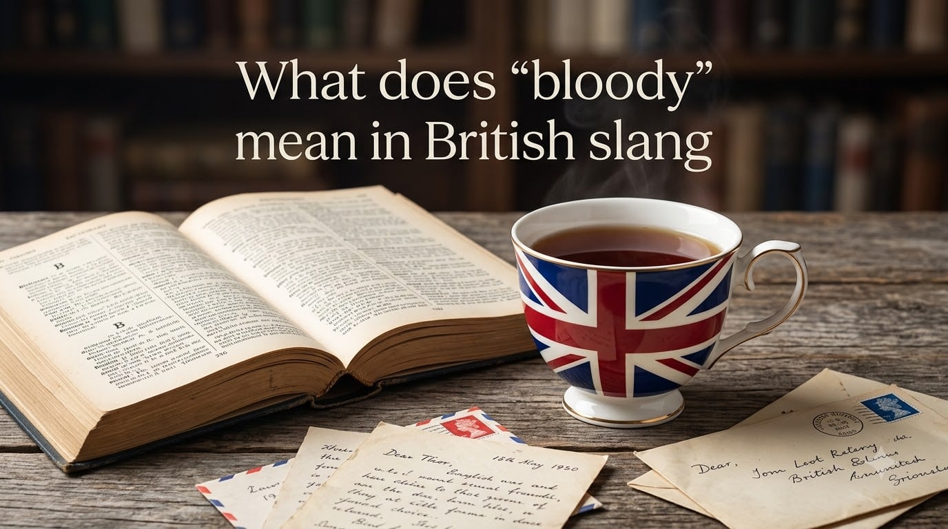 What does "bloody" mean in British slang