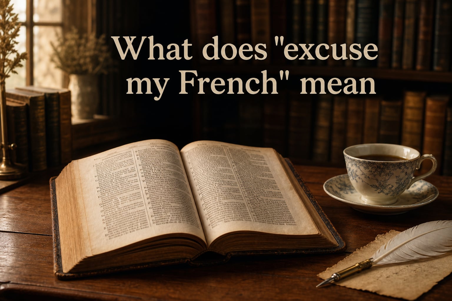 What does "excuse my French" mean