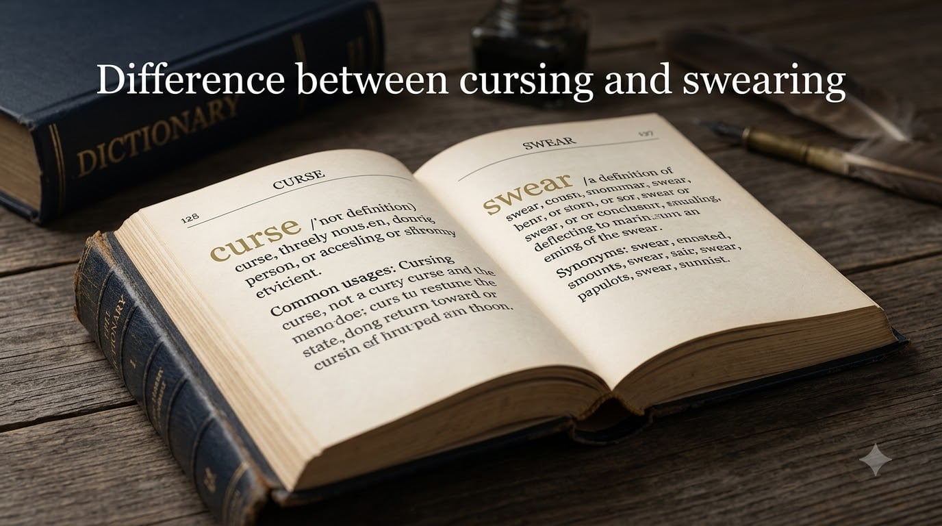 Difference between cursing and swearing