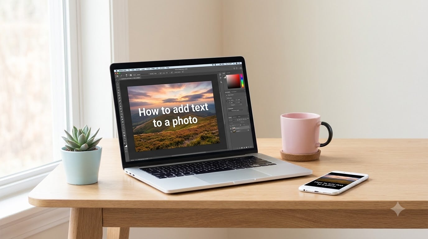 How to add text to a photo