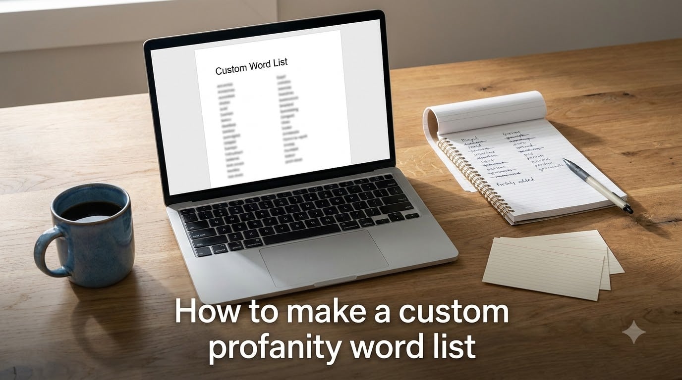 How to make a custom profanity word list