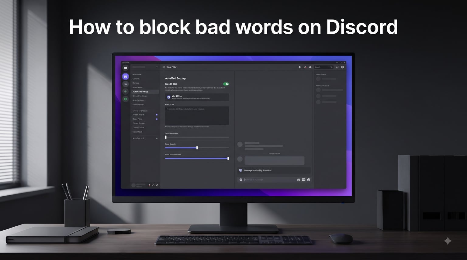 How to block bad words on Discord
