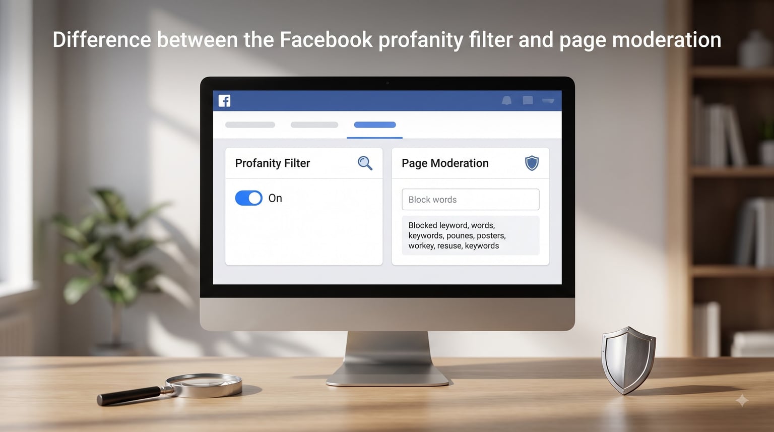 Difference between the Facebook profanity filter and page moderation