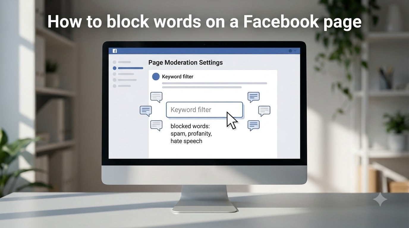 How to block words on a Facebook page