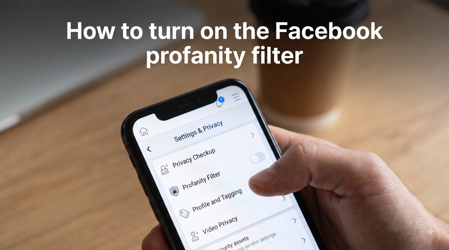 How to turn on the Facebook profanity filter