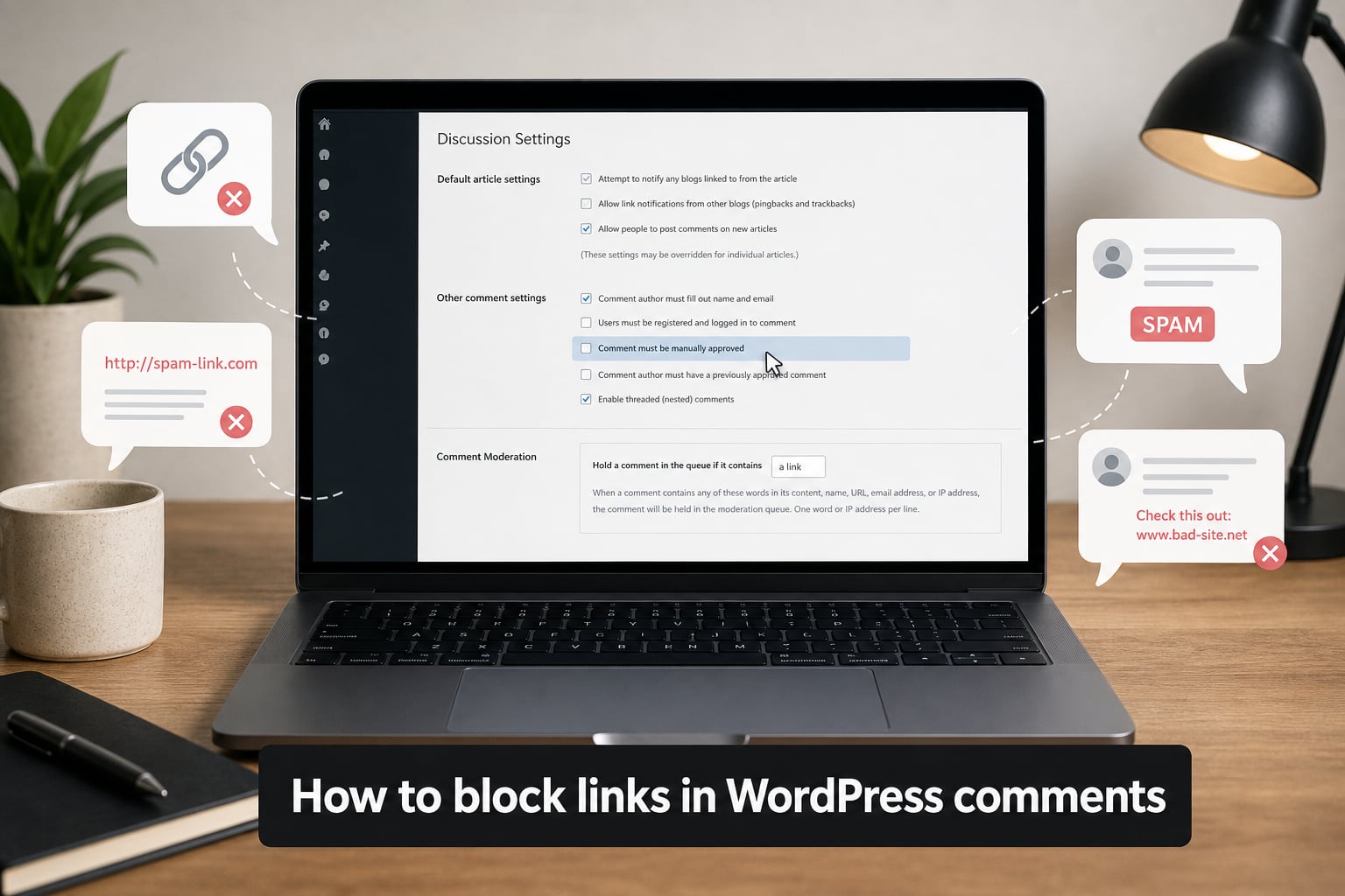How to block links in WordPress comments