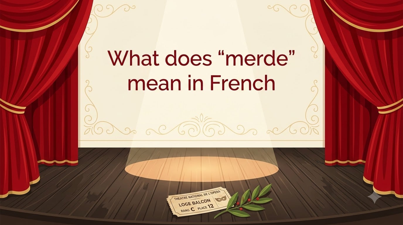 What does "merde" mean in French