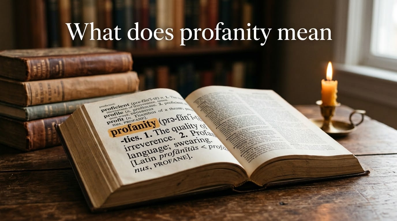 What does profanity mean