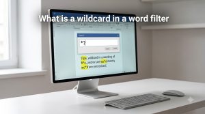 What is a wildcard in a word filter