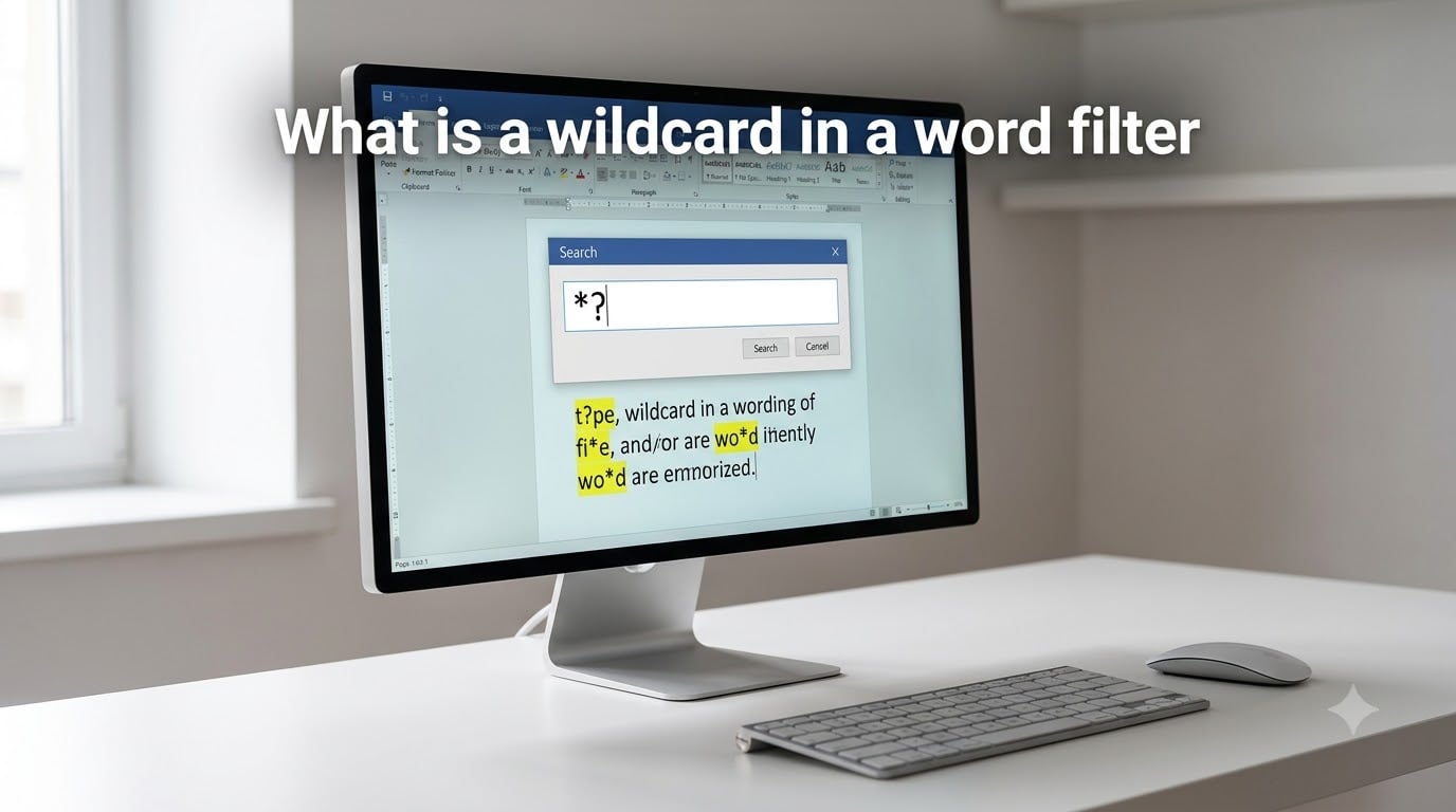 What is a wildcard in a word filter
