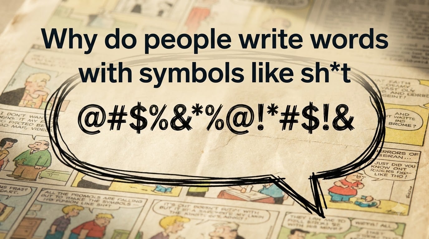 Why do people write words with symbols like sh*t