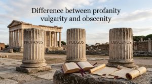 Difference between profanity vulgarity and obscenity