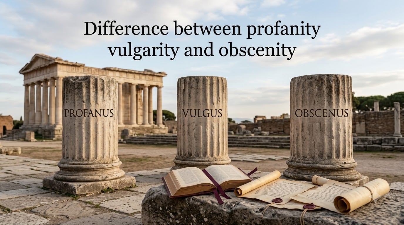 Difference between profanity vulgarity and obscenity