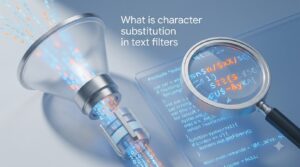 What is character substitution in text filters