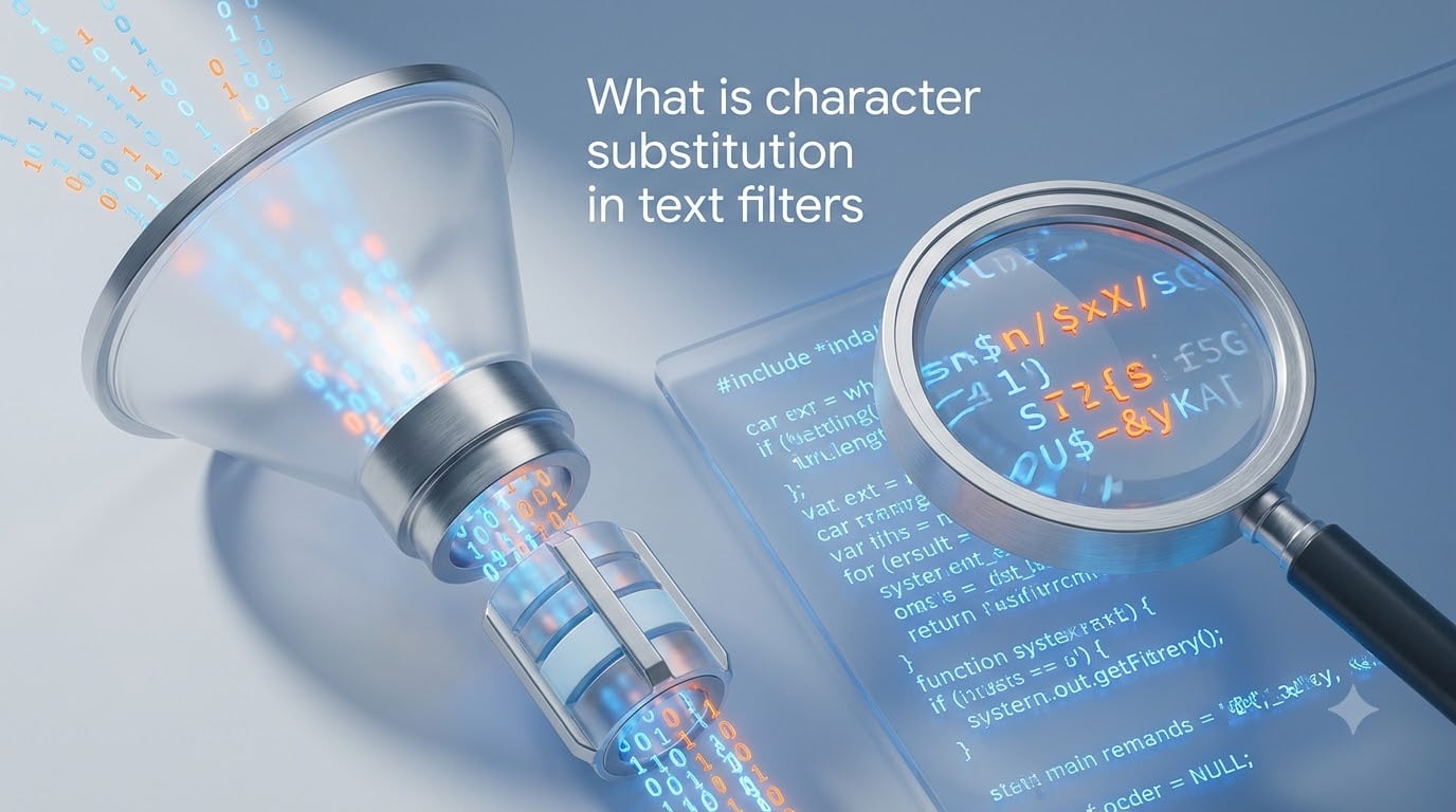 What is character substitution in text filters