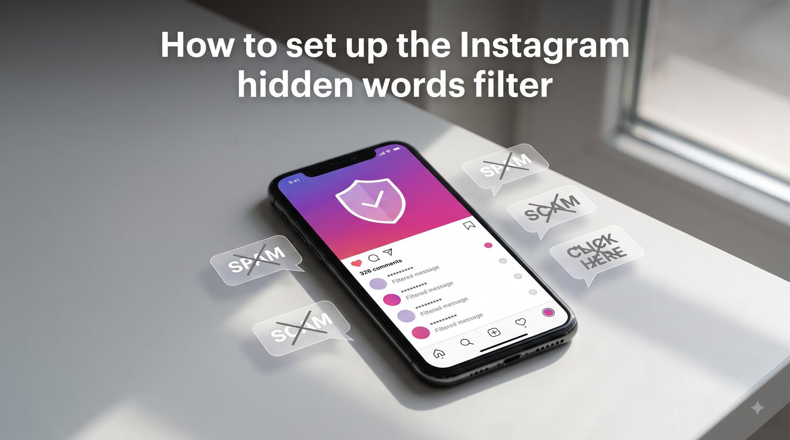 How to set up the Instagram hidden words filter