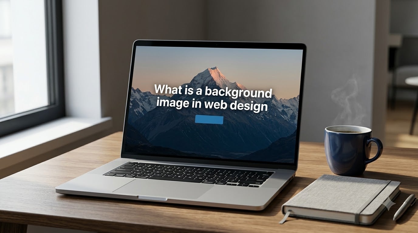 What is a background image in web design