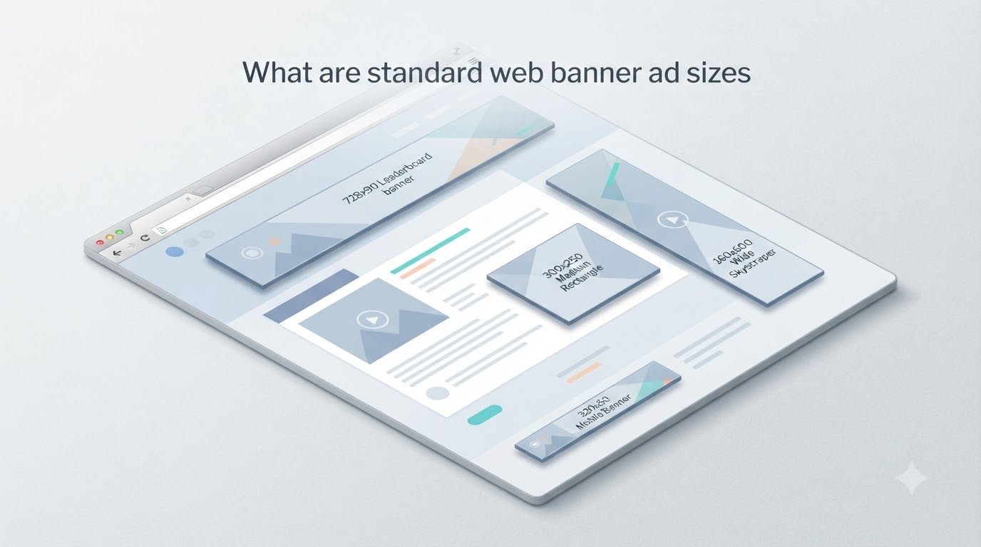 What are standard web banner ad sizes