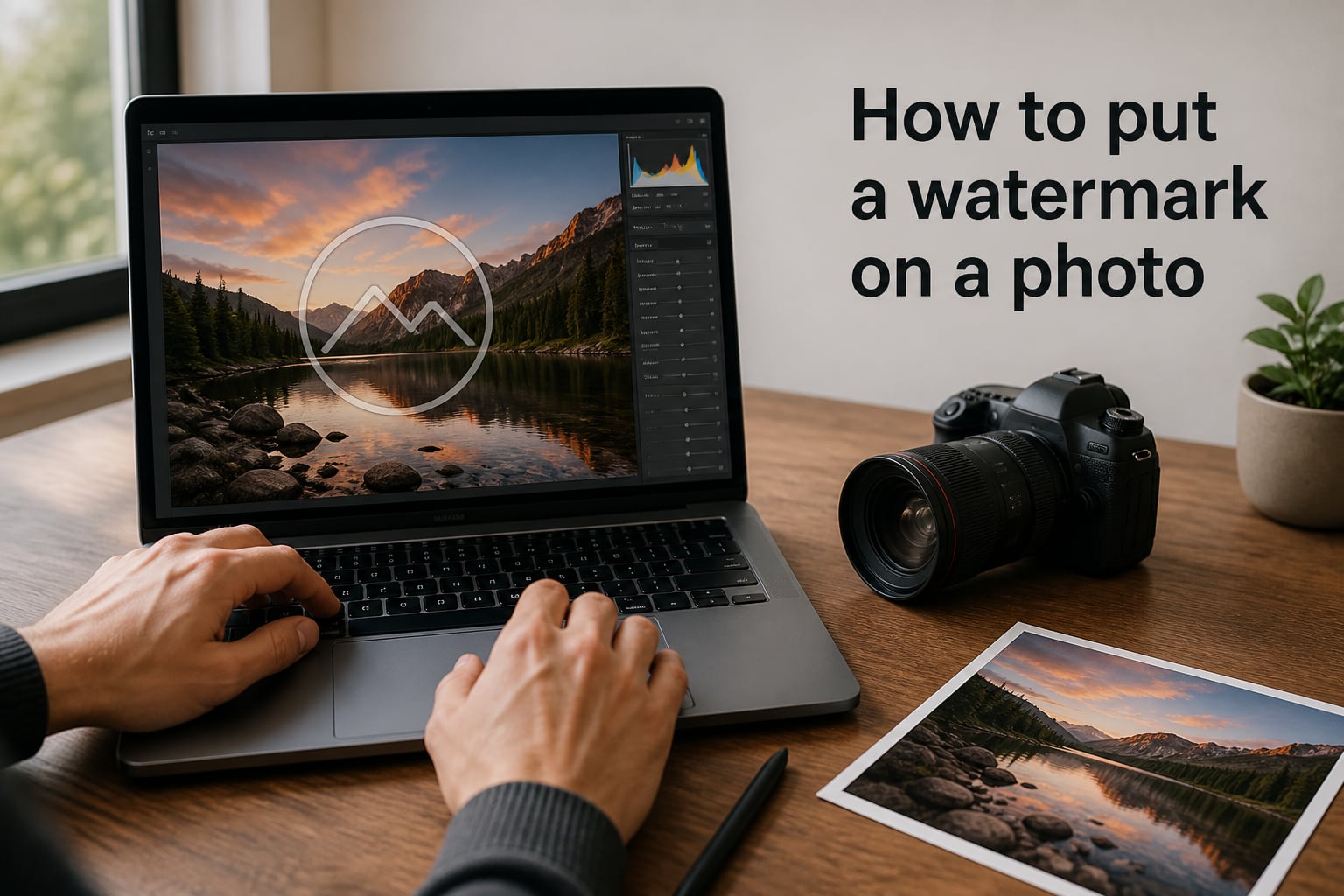 How to put a watermark on a photo