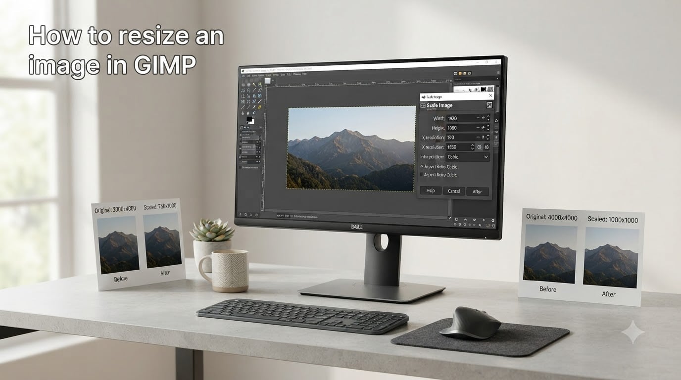 How to resize an image in GIMP
