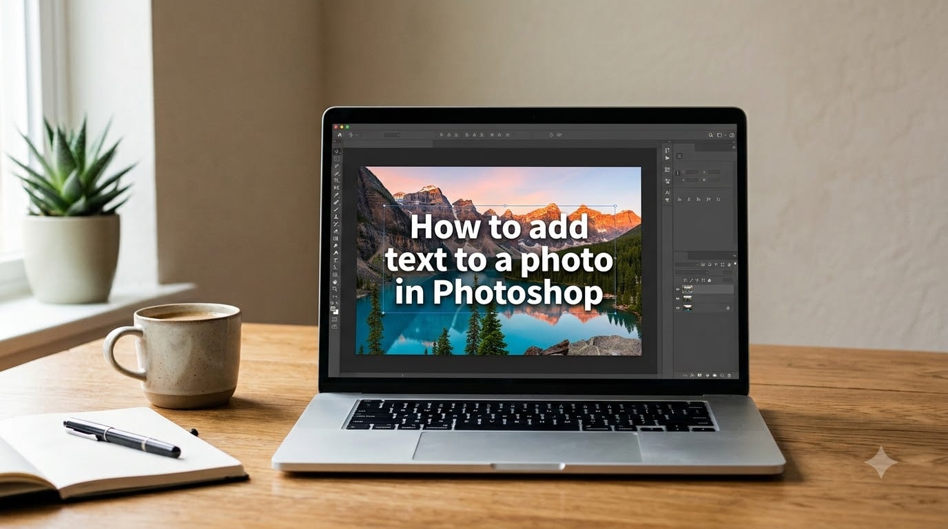 How to add text to a photo in Photoshop