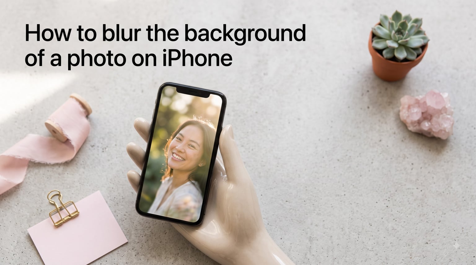 How to blur the background of a photo on iPhone