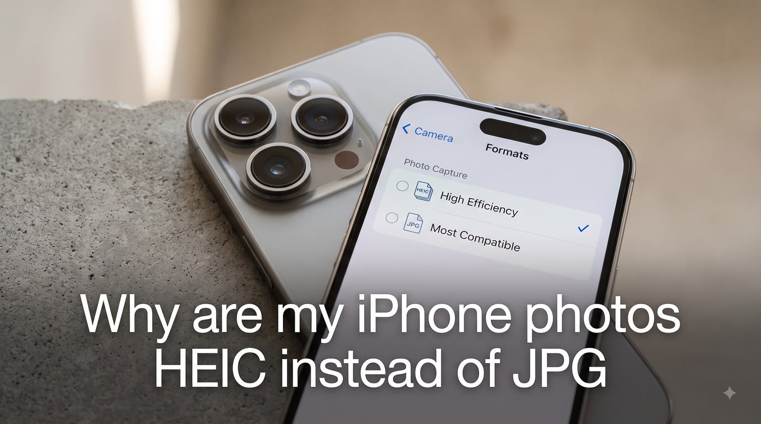 Why are my iPhone photos HEIC instead of JPG