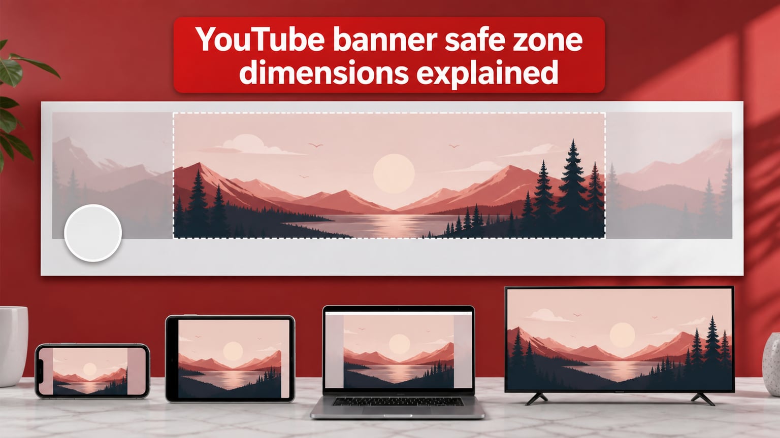 YouTube banner safe zone dimensions explained